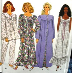 8748 Simplicity  NIGHT ROBE 2 LENGTHS, NIGHTGOWN, PJS PATTERN XS-M,L-XL choice